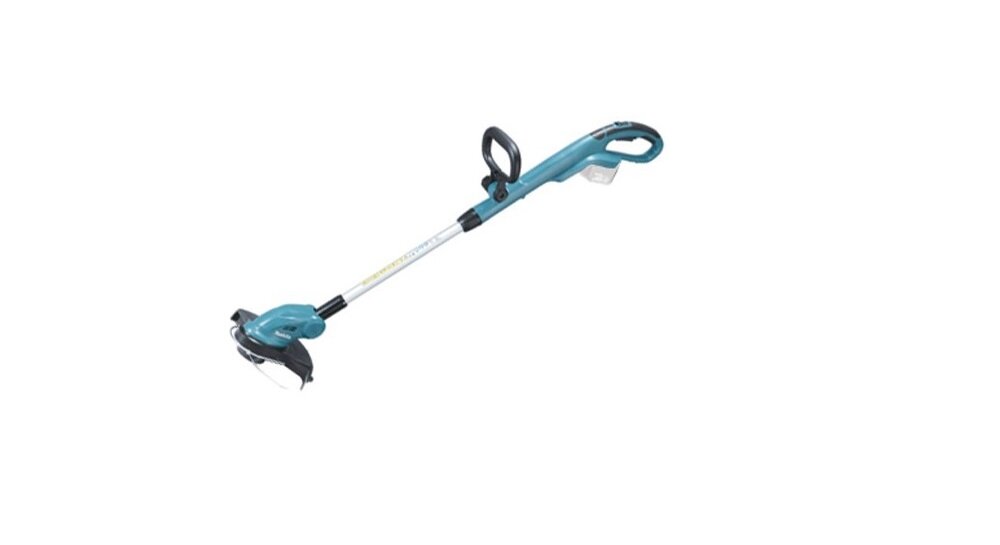 Podkaszarka akumulatorowa MAKITA DUR141Z waga 2,9 kg  obudowa z wysokiej jakości plastiku silnik elektryczny akumulatorowy moc 14,4 V prędkość obrotowa 6000 obr/min