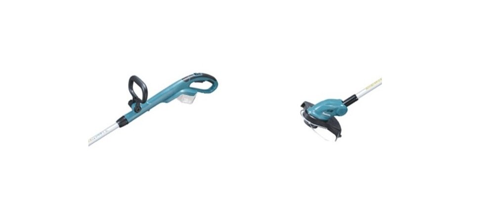 Podkaszarka akumulatorowa MAKITA DUR141Z uchwyt wygodny ergonomiczny regulowany żyłka tnącą półautomatyczna szerokość robocza 260 mm kąt cięcia w 5 pozycjach