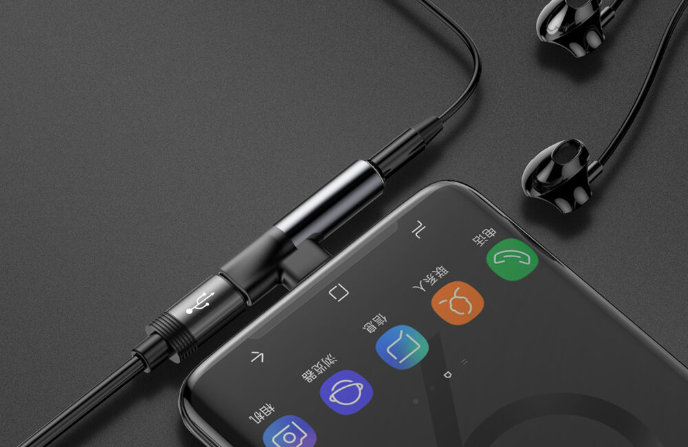 ADAPTER USB-C NA USB-C + MINI JACK 3.5MM BASEUS CATL41-01 gniazdo jack