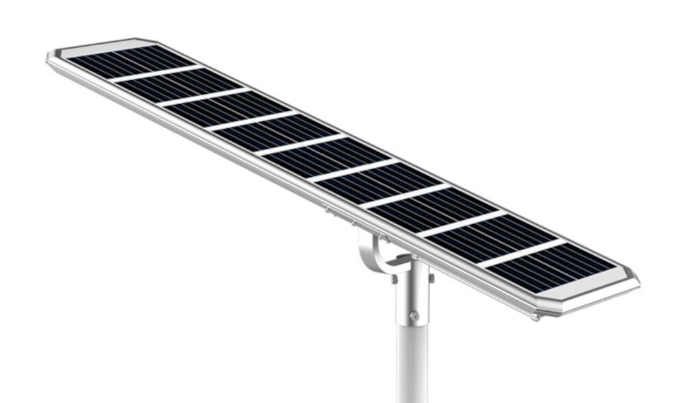 Lampa solarna POWERNEED SSL34 panel sloneczny moc 38,4 W wymiary 824 x 241 mm pojemna bateria Li-Ion pojemnosc 269,36 Wh czas ladowania okolo 7 godzin czas dzialania okolo 10 nocy