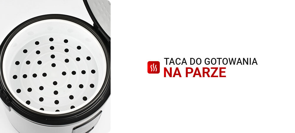 Ryżowar G3FERRARI G10099 taca do gotowania na parze, zdrowe posiki, oszczędność czasu i energii