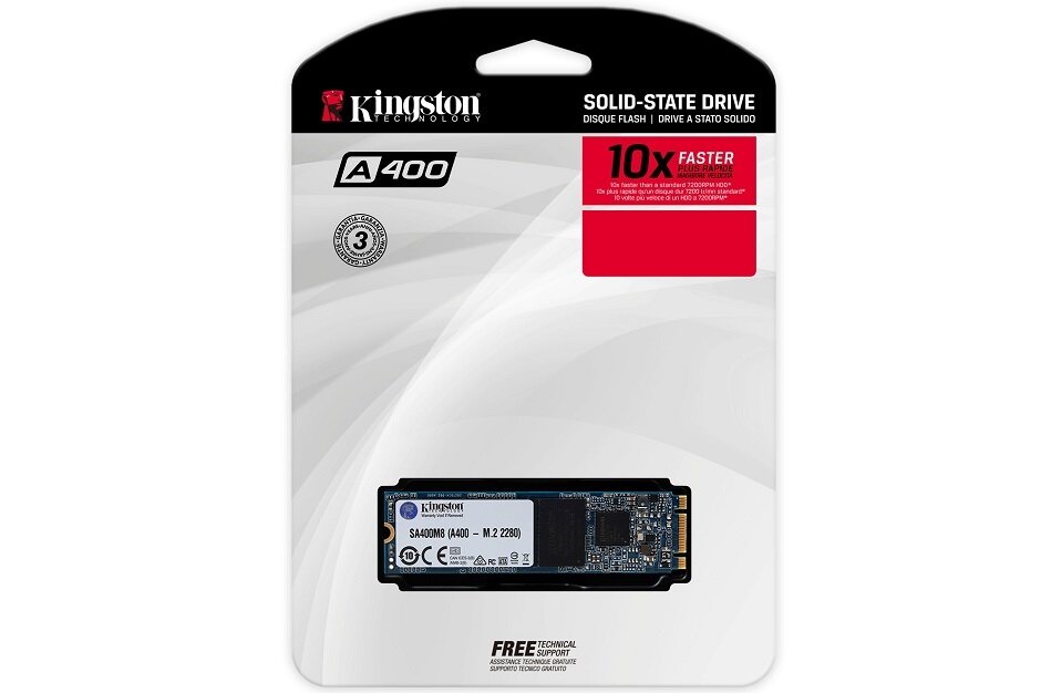 Dysk KINGSTON A400 240GB SSD - poprawiona konstrukcja wielozadaniowość