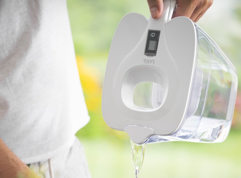 Dzbanek filtrujący LAICA Big Milano J81AA Biały pokrywa Quick-Fill, nalewanie wody bez zdejmowania pokrywki, większy komfort