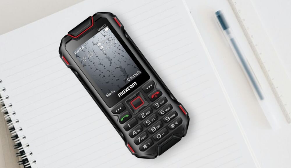 Telefon MAXCOM MM917 telefon praca warunki budzik kalkulator klasyka standardowy