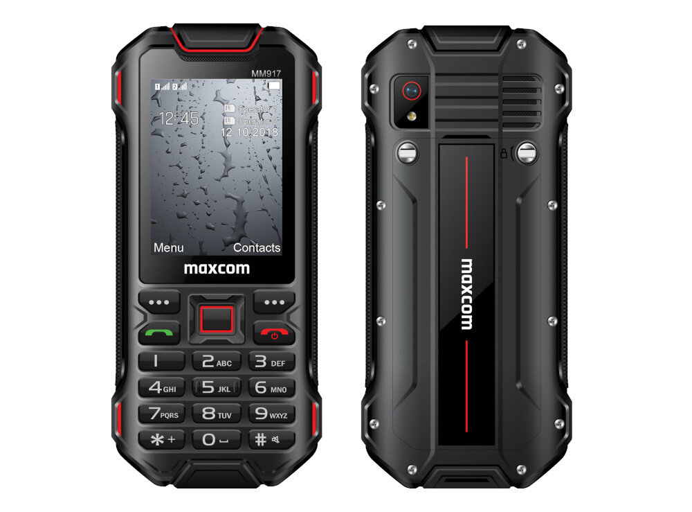 Telefon MAXCOM MM917 ekran aparat klawisze menu litery