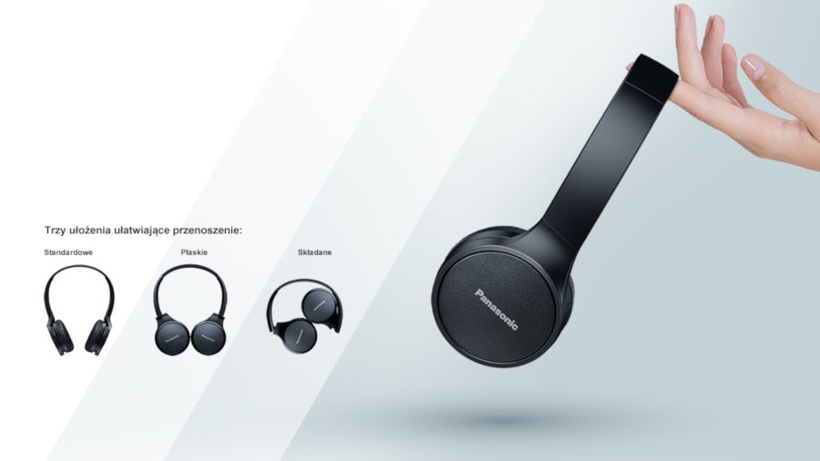 Słuchawki Nauszne PANASONIC RP-HF410BE Czerwony - Łatwość Przenoszenia