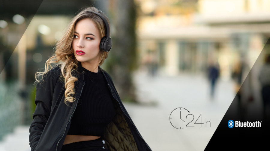 Słuchawki Nauszne PANASONIC RP-HF410BE Bialy - Bateria