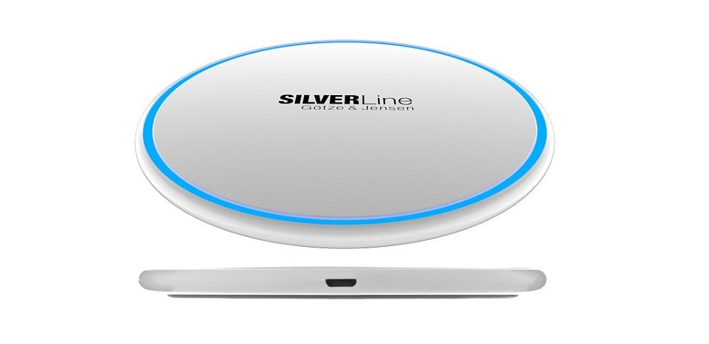 Ładowarka indukcyjna GÖTZE & JENSEN QIWC10W-K Silver Line Bialy widok 3 micro USB