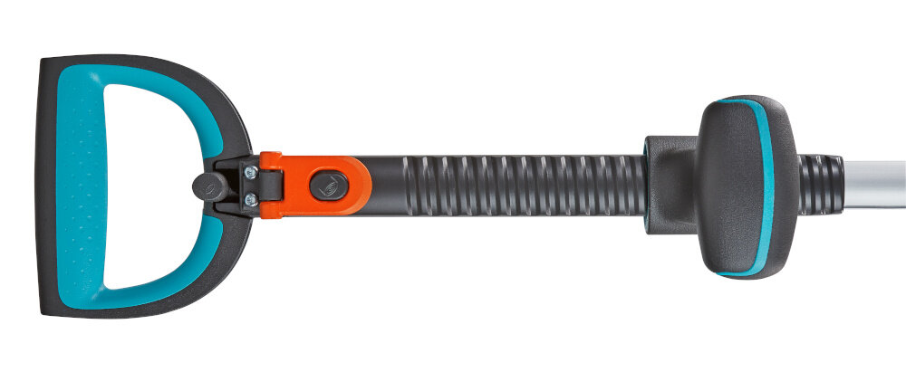 Sekator ręczny GARDENA 12010-20 zbliżenie na uchwyt białe tło waga 1,2 kg aluminiowa konstrukcja lekkość i wytrzymałość