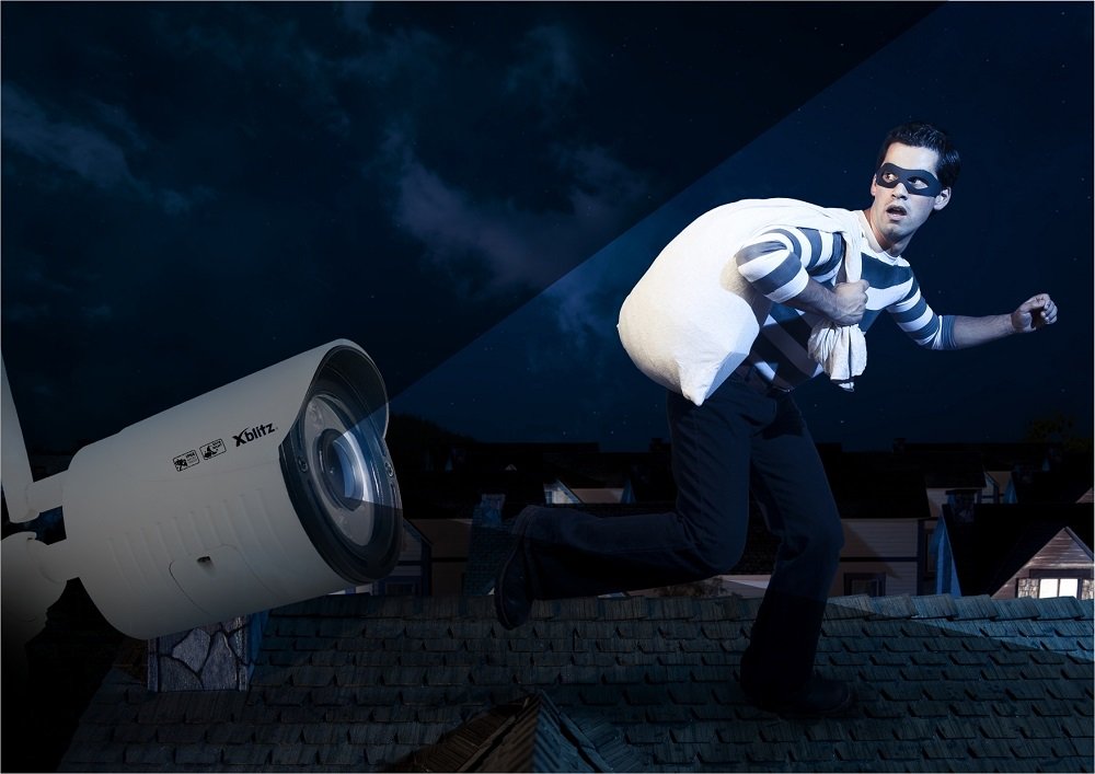 Kamera monitorująca IP XBLITZ Force 2 full hd 1080p 6 diód led światło podczerwone szklane soczewki procesor hisilicon