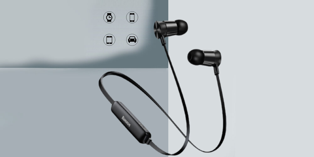 Słuchawki BASEUS ENCOK SPORTS S07 aktywność bluetooth waga sygnał urządzenia parowanie