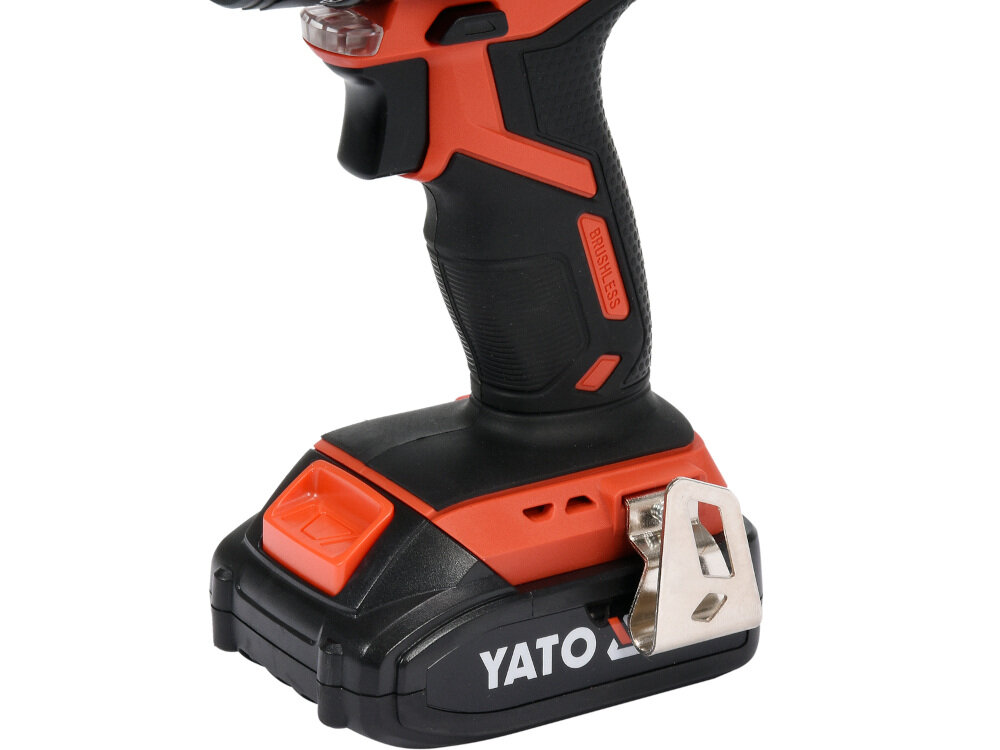 Wiertarko-wkrętarka YATO YT-82794 solidny uchwyt kompaktowa i ergonomiczna konstrukcja rękojeść z wysokiej jakości poliamidu wzmocniona włóknem szklanym