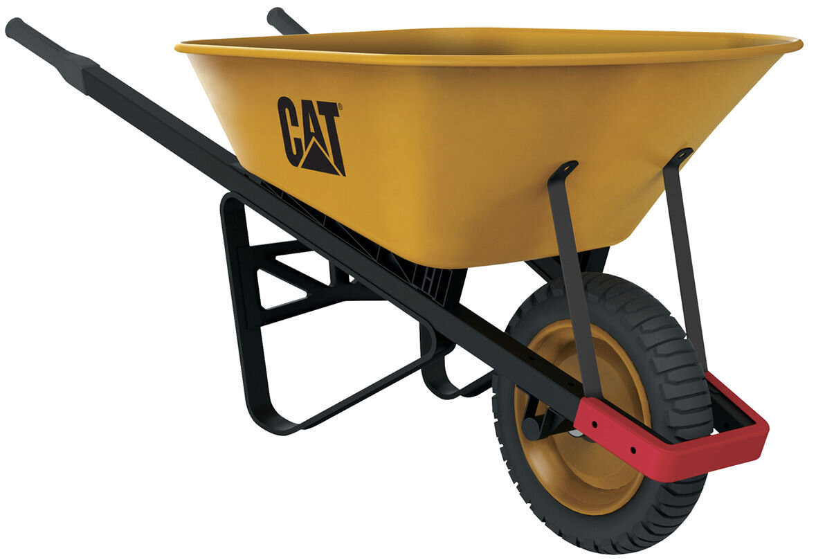 Taczka CAT J22-150, Ergonomiczne rozwiązania, Taczka pokazana od frontu lewy profil'>
</div>
</div>
</div>
<div class=