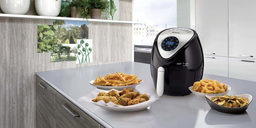 Frytkownica beztłuszczowa ARIETE 4616 Air Fryer zdrowsze posiłki, nieprzywierajaca powłoka, prosta obsługa