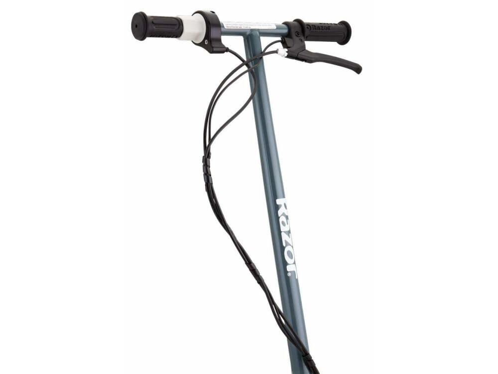 Hulajnoga elektryczna RAZOR E300 Szary kierownica wygodne uchwyty antyposlizgowa powloka