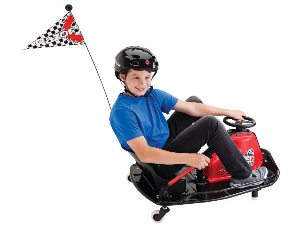 Pojazd do driftu RAZOR Crazy Cart 25173860 Czarno-czerwony jazda tak jak lubisz dla dzieci powyżej 9 roku życia