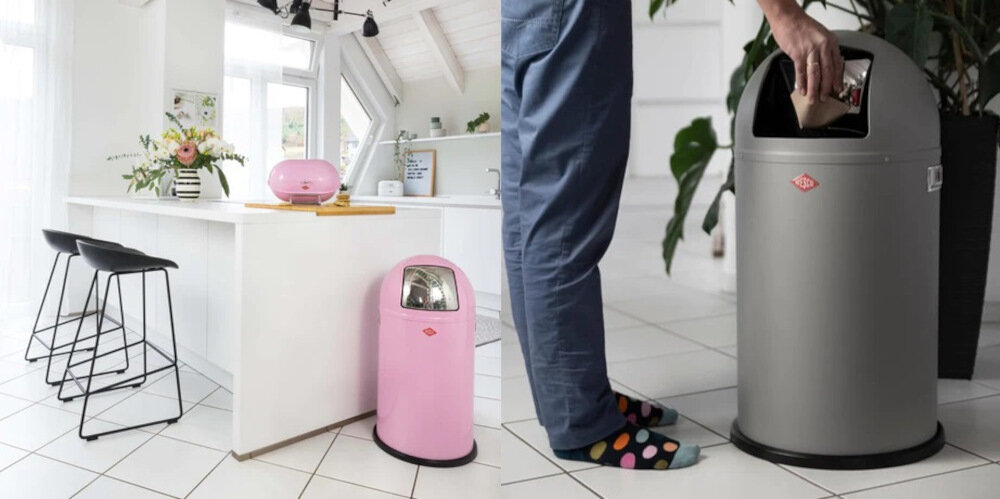 Kosz na śmieci WESCO 175831-20 Pushboy 50L Zielony designerski element