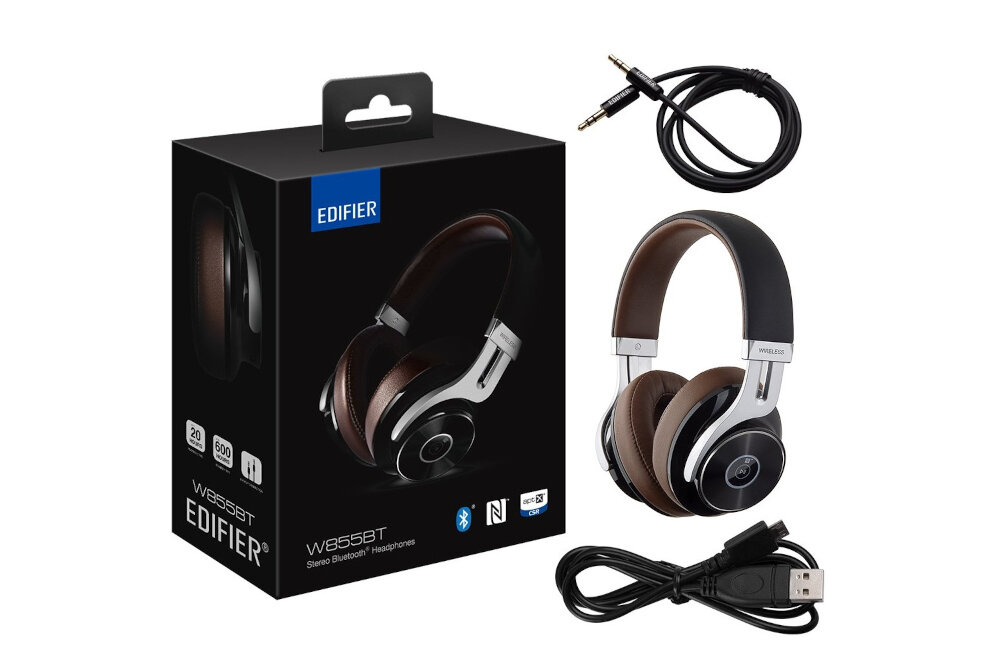 SŁUCHAWKI EDIFIER W855BT NAUSZNE BRĄZOWO-CZARNY
