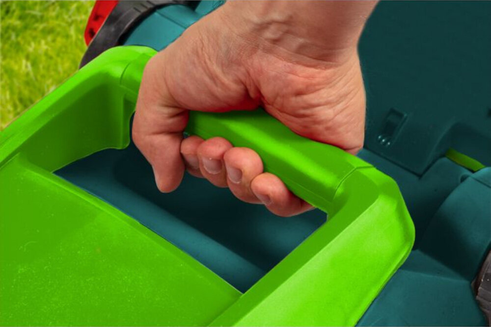 Kosiarka elektryczna VERTO 52G574 1600W kosz plastikowy 40-litrowy podzespoły z bardzo mocnych tworzyw sztucznych