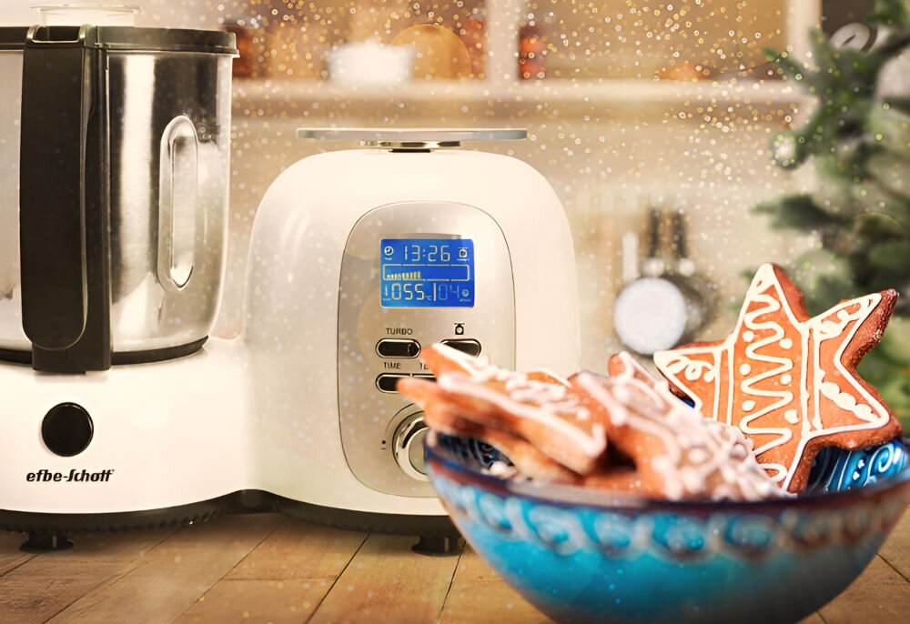 Robot wielofunkcyjny KALORIK HA1020 ThermoMaster 500W z funkcją gotowania funkcja wyrabiania cista przygotowywanie ciast ucieranych oraz kruchych idealnie gładka masa dostosowanie składników szybki przyjemny proces pieczenia