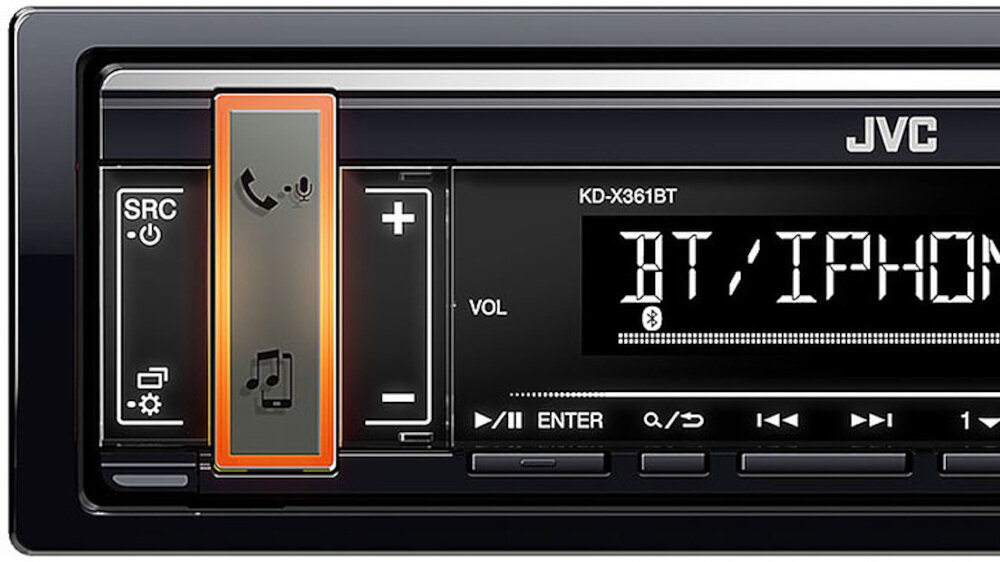 Radio samochodowe JVC KD-X361BT - sterowanie