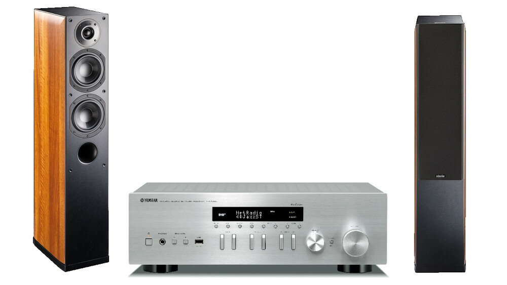 Zestaw stereo YAMAHA R-N402D SR + INDIANA LINE Nota 550 - design