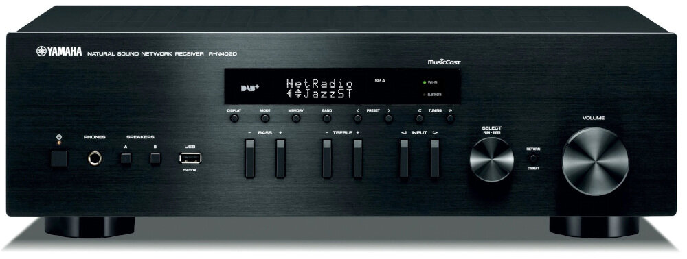 Zestaw stereo YAMAHA R-N402D BL + INDIANA LINE Nota 550 - bluetooth