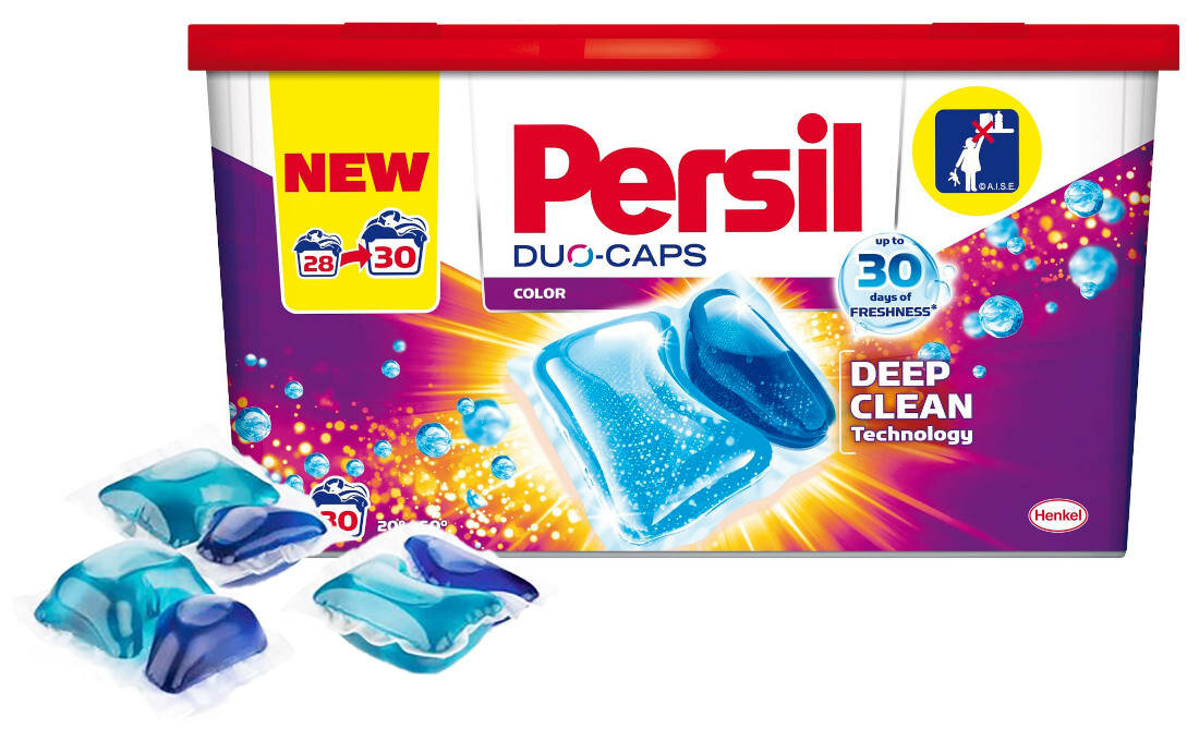 Kapsułki do prania PERSIL Duo Caps Color 30 szt delikatnosc swieze lsniaco czyste technologia Dup Caps uzytkowanie