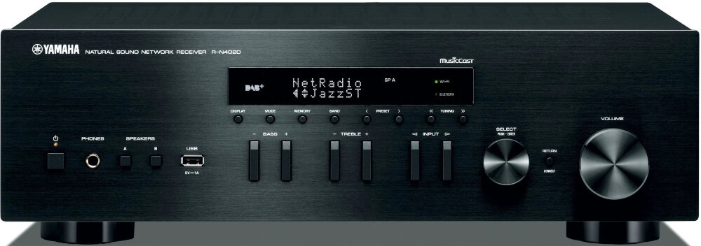 Zestaw stereo YAMAHA R-N402D BL + INDIANA LINE Tesi 561 - bluetooth