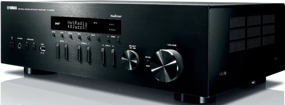 Zestaw stereo YAMAHA R-N402D BL + INDIANA LINE Tesi 561  - funkcje