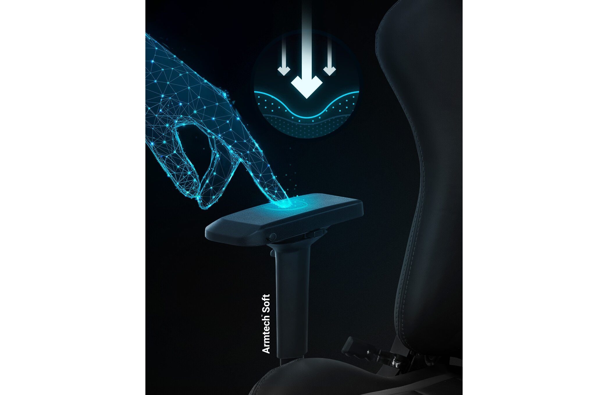 Fotel DIABLO X-Ray podłokietniki regulacja