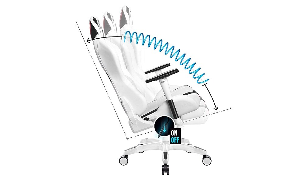 Fotel DIABLO X-Ray siedzisko pianka wygodne regulacja bujanie