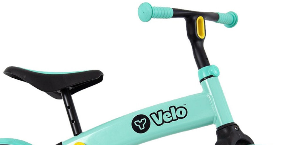 Rowerek biegowy YVOLUTION Velo balance Zielony mocna kierownica i wygodne siodelko