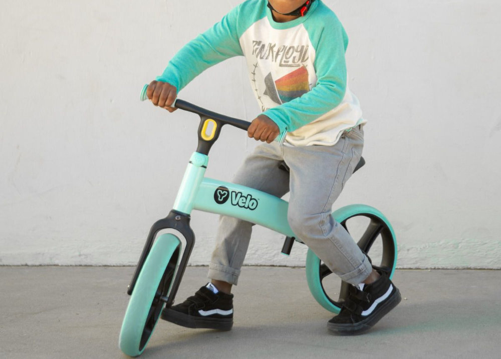 Rowerek biegowy YVOLUTION Velo balance Zielony nowoczesna konstrukcja