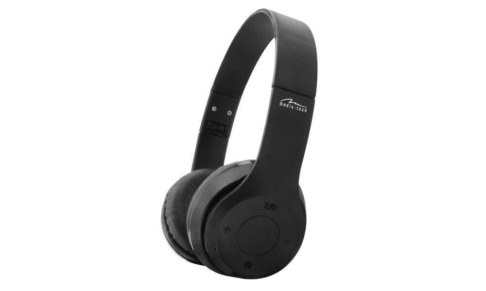 SŁUCHAWKI BLUETOOTH MEDIA-TECH EPSILON CZARNE radio odbiornik odtwarzacz MP3