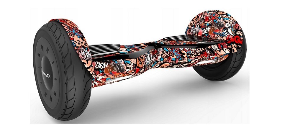 Elektryczna deskorolka hoverboard SKYMASTER Wheels 11 Evo Smart Graffiti Brawl widok ogólny skos