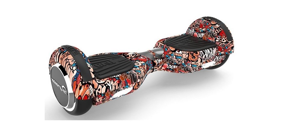 Elektryczna deskorolka hoverboard SKYMASTER Wheels 7 Evo Smart Graffiti Brawl widok ogólny skos