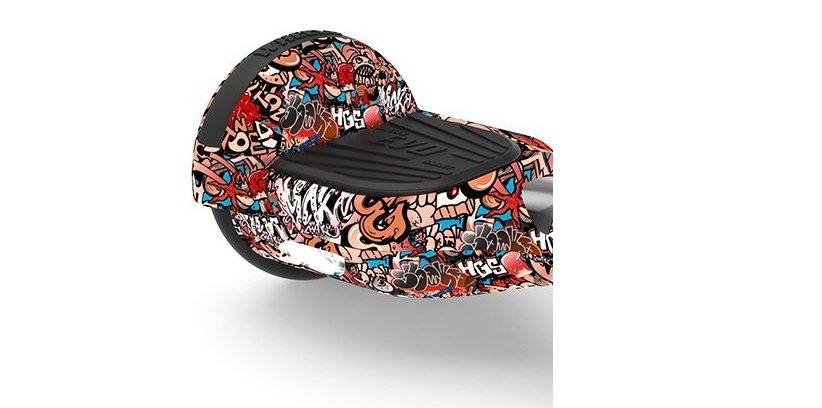 Elektryczna deskorolka hoverboard SKYMASTER Wheels 7 Evo Smart Graffiti Brawl widok skos zoom lewy