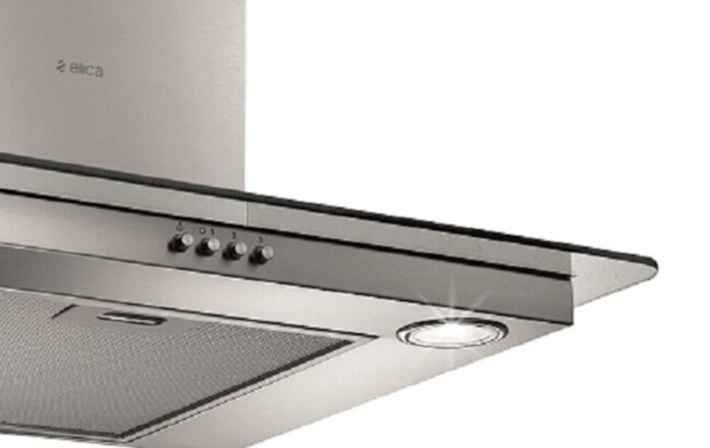ELICA-Flat-Glass-IXA60 okap elegancja pozbycie zapachów funkcjonalność wyciąg oświetlenie ledowe sterowanie elektroniczne wyciąg pochłaniacz filtr