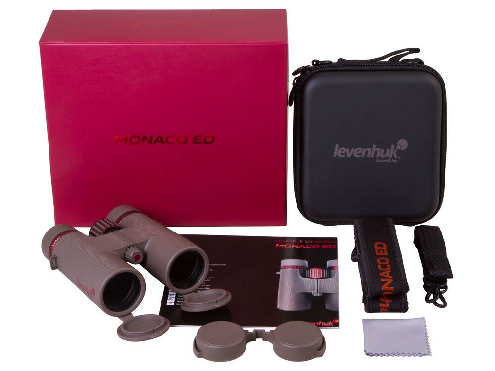 Lornetka LEVENHUK Monaco ED 10x42 zestaw 