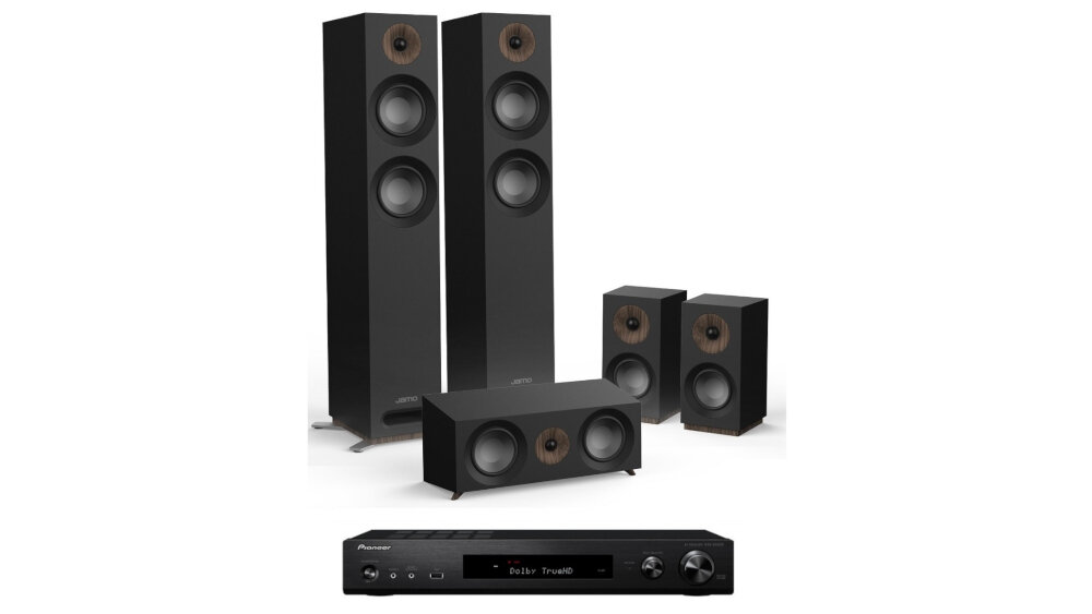 Kino Domowe PIONEER VSX-S520-B + JAMO S 807-HCS Czarny - Ogólny Wygląd