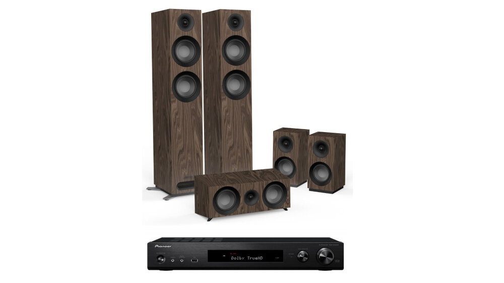 Kino Domowe PIONEER VSX-S520-B + JAMO S 807-HCS Orzech - Ogólny Wygląd
