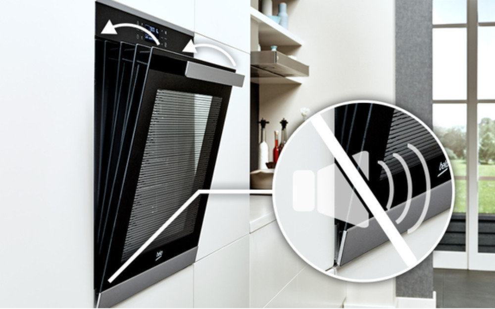 Piekarnik BEKO BIR24303BCS - Miękkie zamykanie drzwi