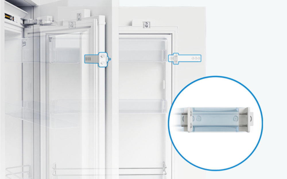 Lodówka BEKO RCNA406E40LZXR - Licujące się drzwi