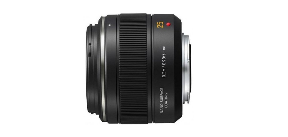 Obiektyw PANASONIC Lumix H-X025E widok bok czarny