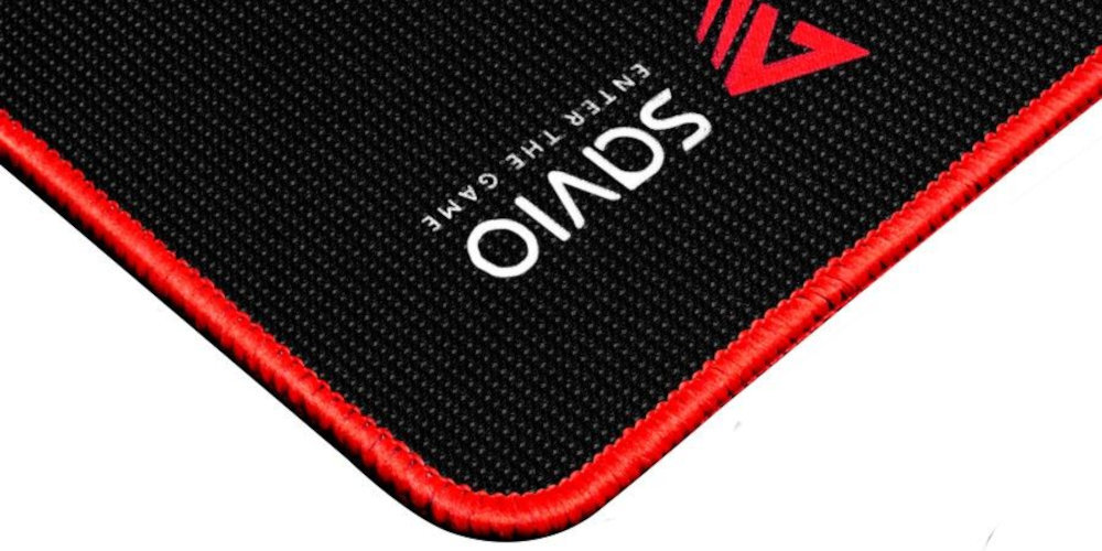 SAVIO Turbo Dynamic Grubość 3 mm wygodne podparcie dla dłoni redukować nacisk gumowa, antypoślizgowa warstwa spodnia - zbliżenie na narożnik podkładki