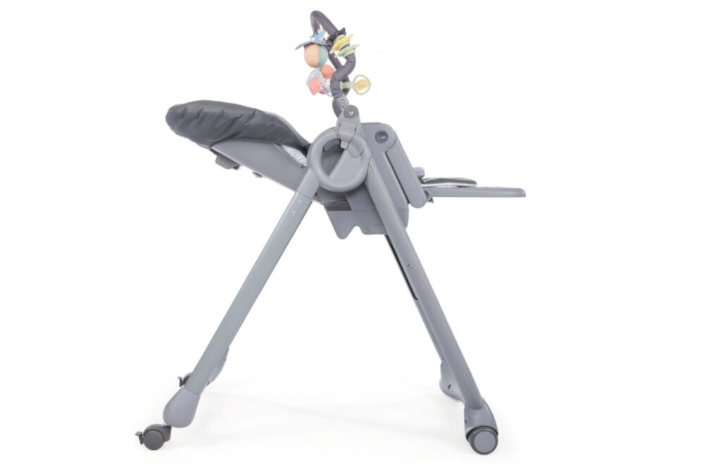 Krzesełko do karmienia CHICCO Polly Magic Relax 4K Grafitowy Pałąk z zabawkami montaż pozycje