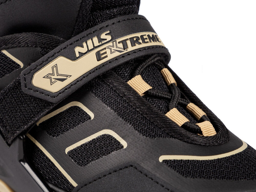 Łyżworolki NILS EXTREME NA14174 A rozmiar 31-34 zapiecia klamra dwusekcyjna pasek na rzep sznurowadla bezpieczenstwo podczas jazdy srawdzaja sie niezaleznie od pogody maksymalna dynamika jazdy