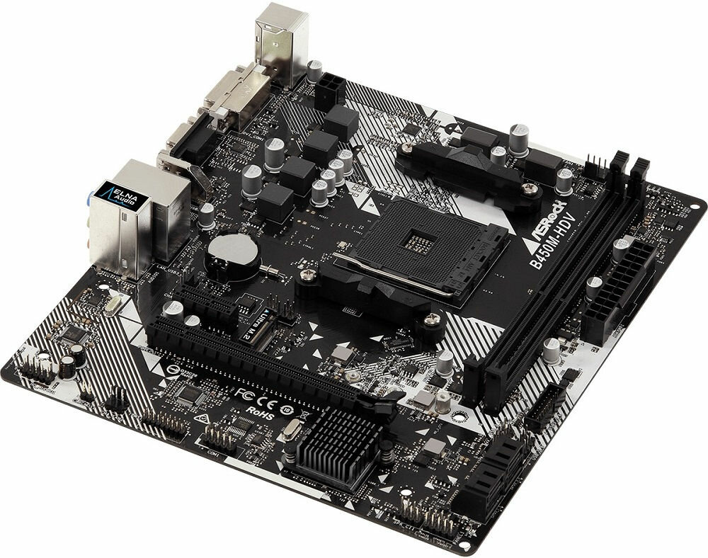 Płyta główna ASROCK B450M-HDV R4.0 - sprzęt o dużych możliwościach zaprojektowany w standardzie microATX 244x244 mm