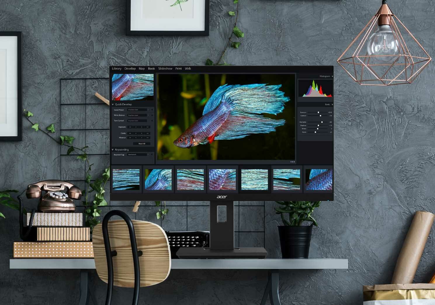 Monitor ACER B227A złącza HDMI VGA